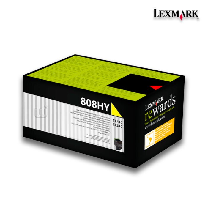 Tóner Lexmark 80C8HY0 (808HY) Yellow 3,000pag