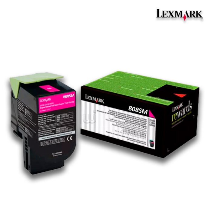 Tóner Lexmark 80C8SM0 (808SM) Magenta 2,000pag Tóner Lexmark 80C8SM0 (808SM) Magenta 2,000pag