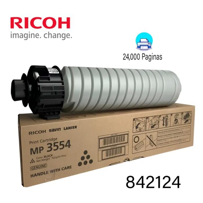 Toner Ricoh 842124 MP 2554/3054/3554 IM 2500 IM 3000 24000 páginas