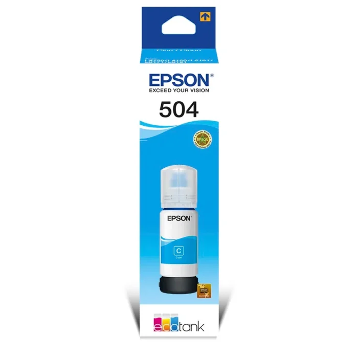 Botella de Tinta Epson T504 (T504220) Cyan 70ml