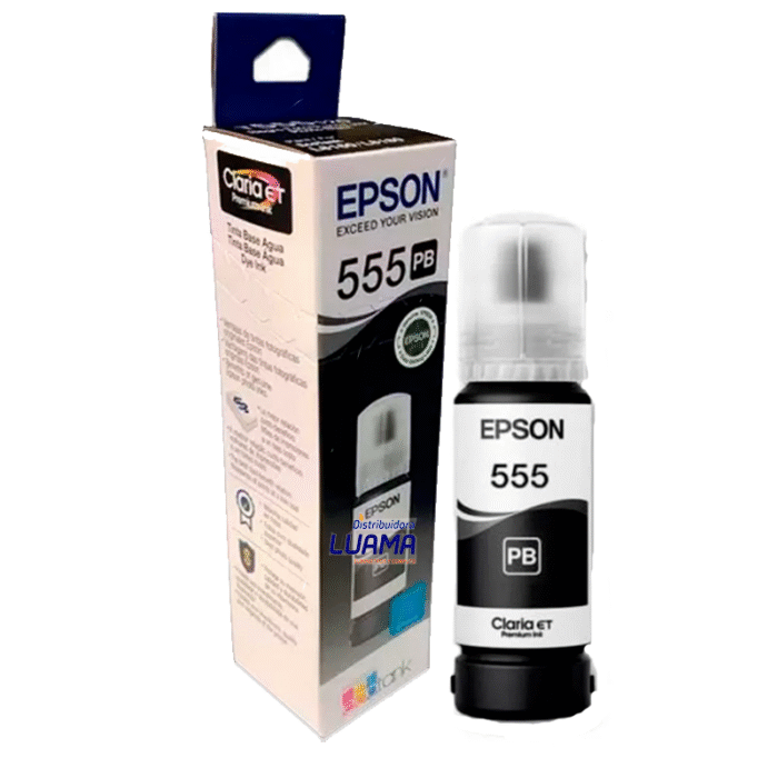 Botella de Tinta Epson T555120 (555) Negro Photo 70ml Botella de Tinta Epson T555120 (555) Negro Photo 70ml