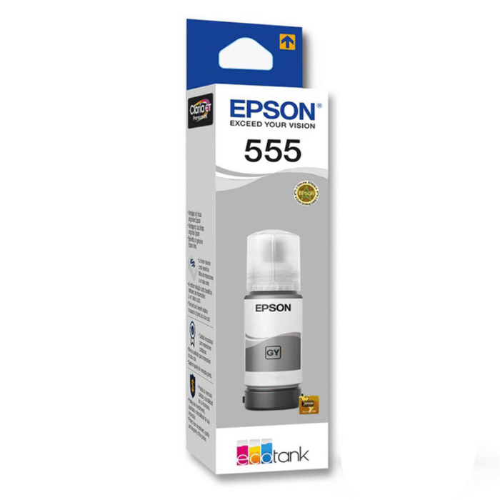 Botella de Tinta Epson T555520 (555) Gris 70ml Botella de Tinta Epson T555520 (555) Gris 70ml
