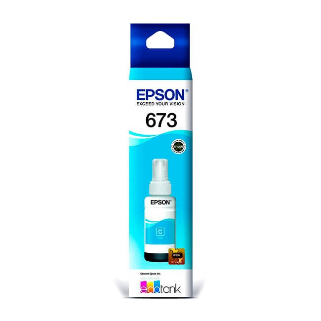 Botella de Tinta Epson T673 (T673220) Cyan 70ml Botella de Tinta Epson T673 (T673220) Cyan 70ml