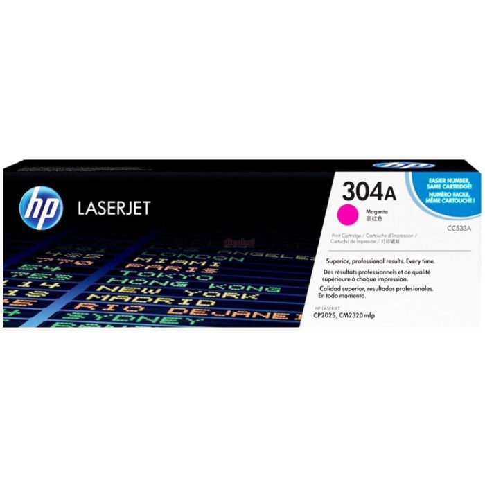 Toner Hp 304A (CC533A) Magenta 2,800 Pag Color LaserJet CP2025 Toner Hp 304A (CC533A) Magenta 2,800 Pag Color LaserJet CP2025