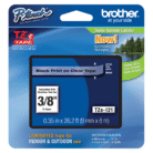 Cinta Brother TZE-121 | Negro sobre Transparente 9mm (3/8″) x 8 mts.