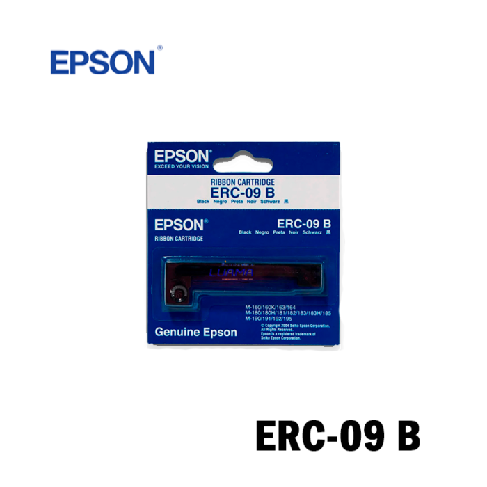 Cinta Epson ERC-09B Negro M-160 M180 M190 Cinta Epson ERC-09B Negro M-160 M180 M190