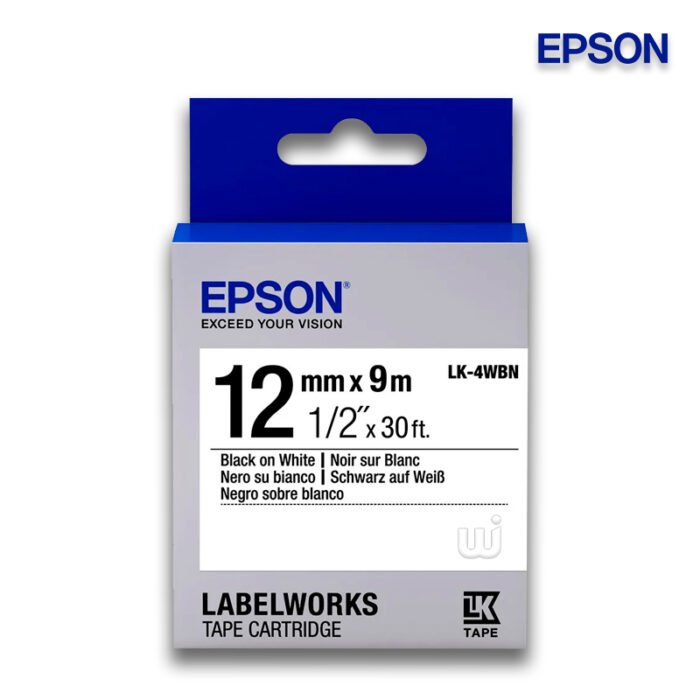 Cinta Epson LK-4WBN Labelworks Standard 1/2″ Cinta Epson LK-4WBN Labelworks Standard 1/2″