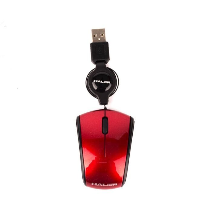 Mouse Halion Avenger Mini Ha-480 Red Retractil Mouse Halion Avenger Mini Ha-480 Red Retractil
