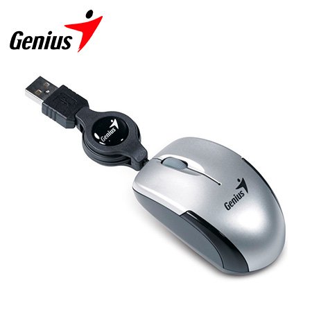 Mouse Genius Micro Traveler V2 USB Silver (0022663) Mouse Genius Micro Traveler V2 USB Silver (0022663)