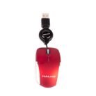 Mouse Halion Hermes Mini M1858 USB Rojo Retráctil