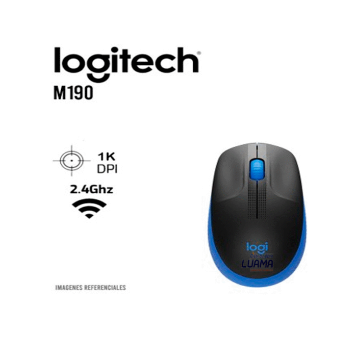 Mouse Logitech M190 Wireless Full-Size Blue