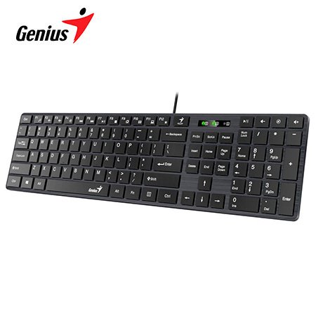 Teclado Genius Slimstar 126 USB Multimedia Black SP (0027250) Teclado Genius Slimstar 126 USB Multimedia Black SP (0027250)