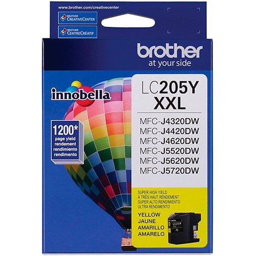 Tinta Brother LC-205Y Yellow 1,200 paginas Tinta Brother LC-205Y Yellow 1,200 paginas