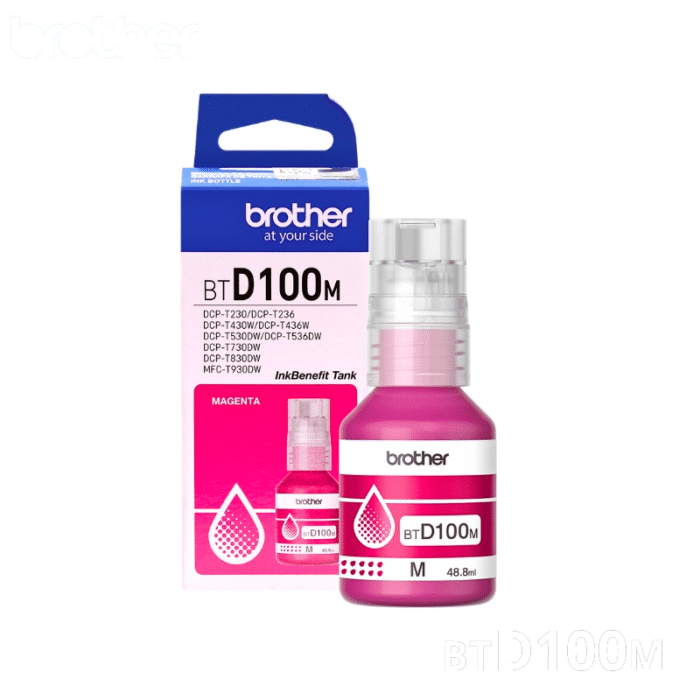 Botella de Tinta Brother BTD100 Magenta 48.8ML