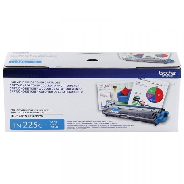 Toner Brother TN-225C Cyan 2,200 paginas Toner Brother TN-225C Cyan 2,200 paginas