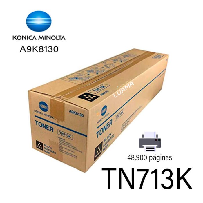 Toner Konica Minolta TN713K Negro Bizhub C659 C759 48.900 páginas Toner Konica Minolta TN713K Negro Bizhub C659 C759 48.900 páginas