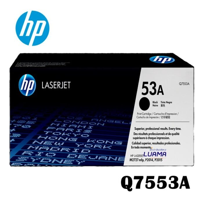 Tóner Hp 53A (Q7553A) Negro 3,000 Pag LaserJet P2014 Tóner Hp 53A (Q7553A) Negro 3,000 Pag LaserJet P2014