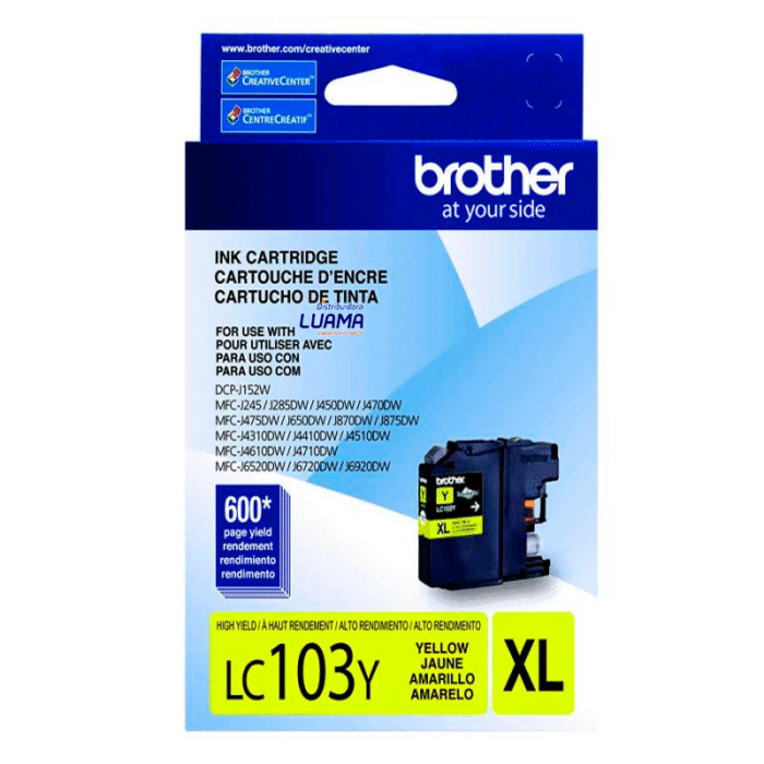 Tinta Brother LC-103Y Yellow MFC-J4510DW 600 paginas Tinta Brother LC-103Y Yellow MFC-J4510DW 600 paginas