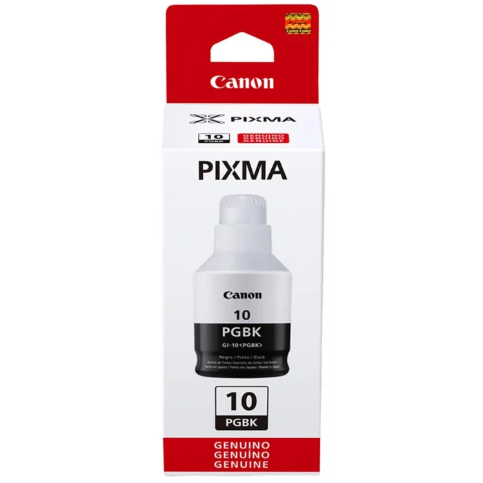 Tinta Canon GI-10BK Negro 170ML 8,300 Pag.  Pixma G5010