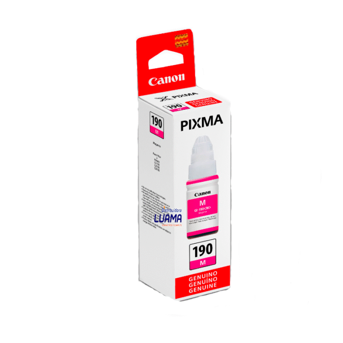 Tinta Canon GI-190M Magenta 70ML 7,000 Pag. G2100, G3100 Tinta Canon GI-190M Magenta 70ML 7,000 Pag. G2100, G3100
