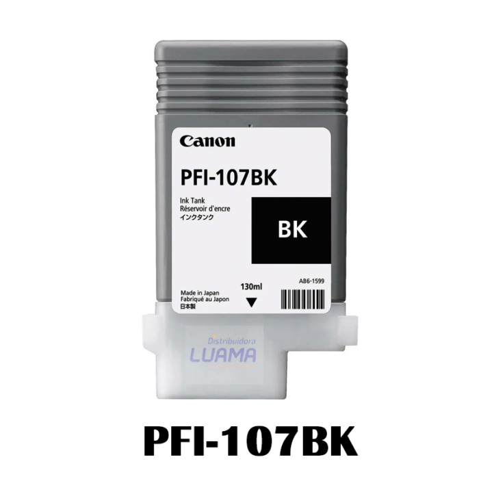 Tinta Canon PFI-107BK Negro 130ML-1