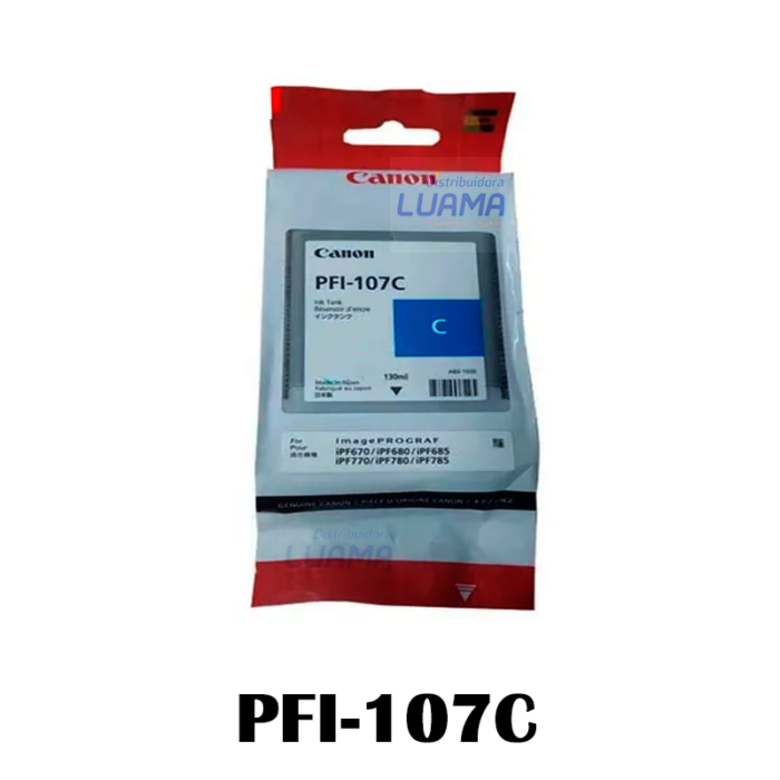 Tinta Canon PFI-107C Cyan 130ML