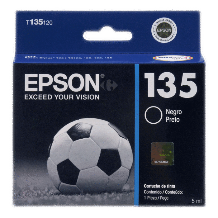 Tinta Epson T135120 (135) Negro 180 Pag Tinta Epson T135120 (135) Negro 180 Pag