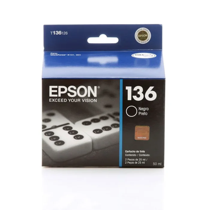 Tinta Epson T136126 (136) Negro 2,000 Pag Tinta Epson T136126 (136) Negro 2,000 Pag