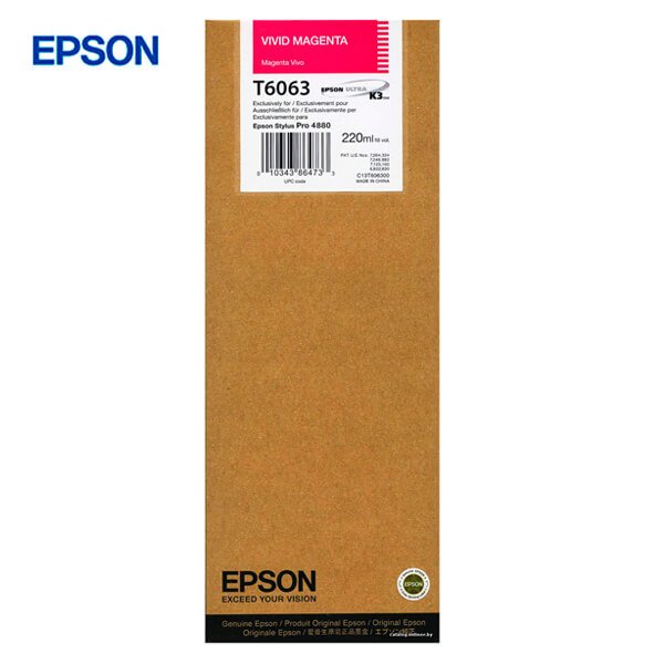 Tinta Epson T606300 Vivid Magenta (220ML) Tinta Epson T606300 Vivid Magenta (220ML)