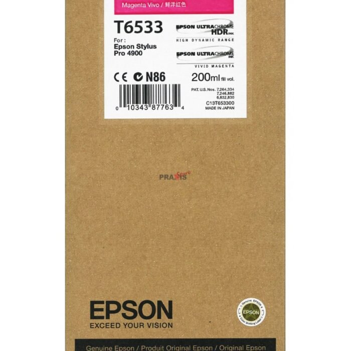 Tinta Epson T653300 Vivid Magenta (200ML) Tinta Epson T653300 Vivid Magenta (200ML)