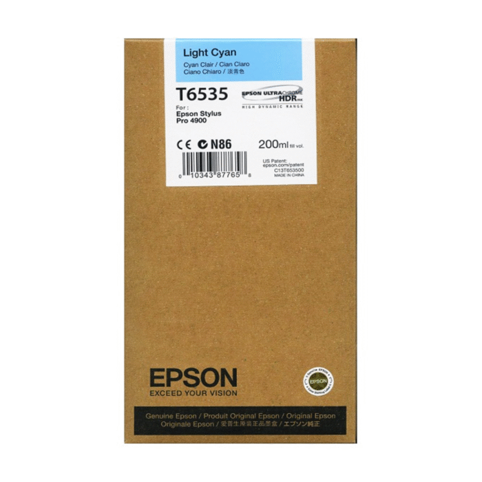 Tinta Epson T653500 Light Cyan (200ML) Tinta Epson T653500 Light Cyan (200ML)