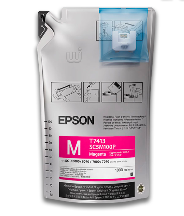 Tinta Epson T741300 Magenta 1LT SureColor SC-F6000 Tinta Epson T741300 Magenta 1LT SureColor SC-F6000