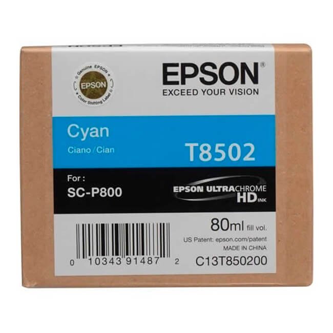 Tinta Epson T850200 Cyan 80ML SC-P800 Tinta Epson T850200 Cyan 80ML SC-P800
