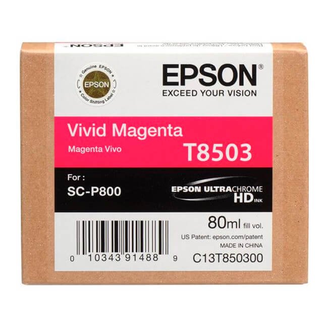 Tinta Epson T850300 Vivid Magenta 80ML SC-P800 Tinta Epson T850300 Vivid Magenta 80ML SC-P800