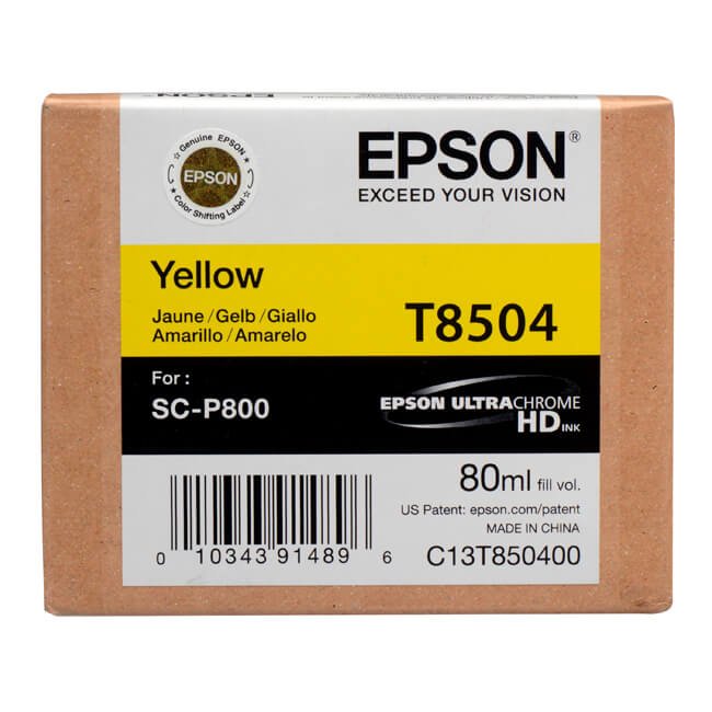 Tinta Epson T850400 Yellow 80ML SC-P800 Tinta Epson T850400 Yellow 80ML SC-P800