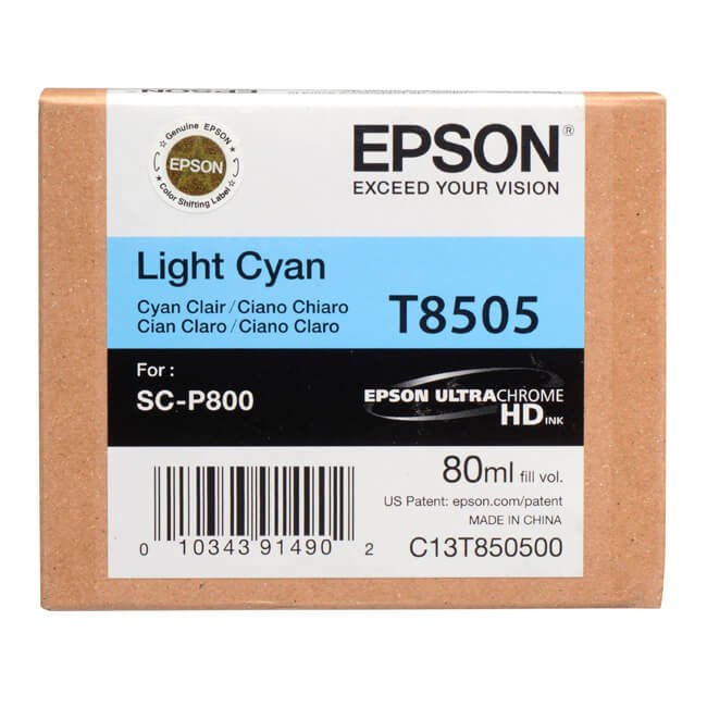 Tinta Epson T850500 Light Cyan 80ML SC-P800 Tinta Epson T850500 Light Cyan 80ML SC-P800