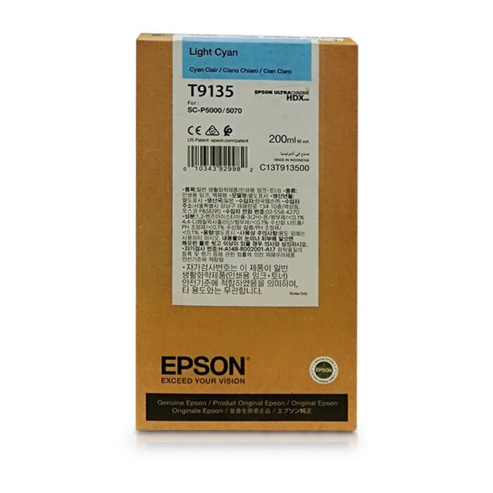 Tinta Epson T913500 Light Cyan (200ML) Tinta Epson T913500 Light Cyan (200ML)