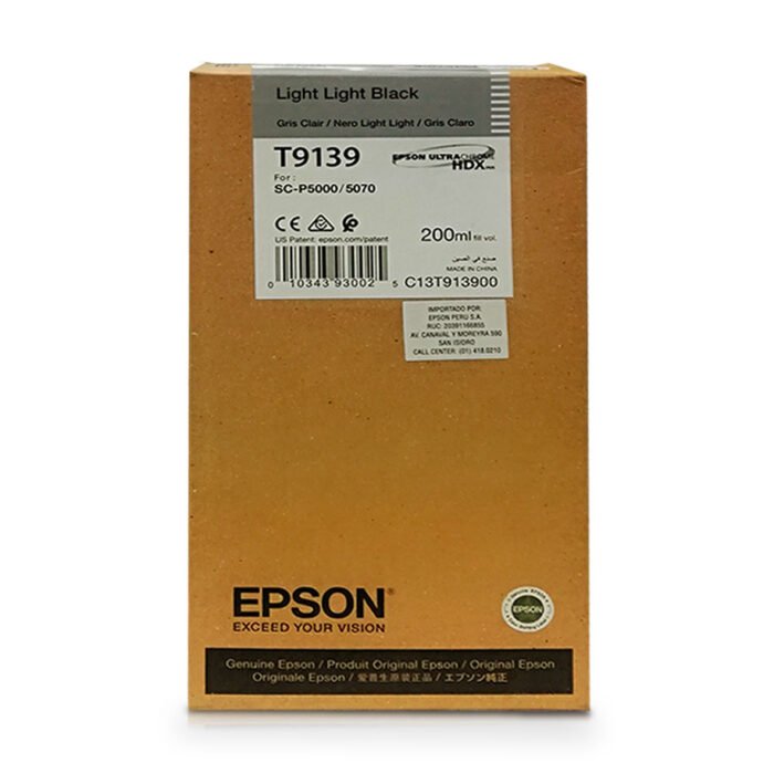 Tinta Epson T913900 Light Light Black (200ML) Tinta Epson T913900 Light Light Black (200ML)