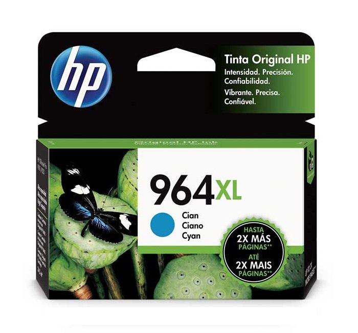 Tinta HP 3JA54AL (964XL) Cyan 1,600 Pag Tinta HP 3JA54AL (964XL) Cyan 1,600 Pag