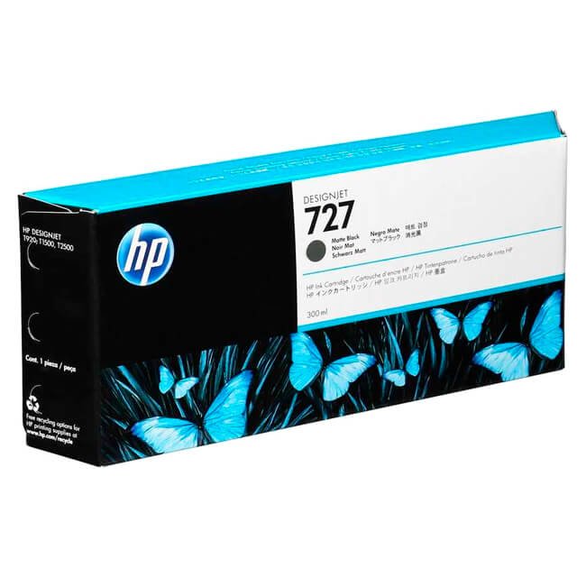 Tinta HP C1Q12A (727A) Matte Black 300ML DesignJet T1500 Tinta HP C1Q12A (727A) Matte Black 300ML DesignJet T1500