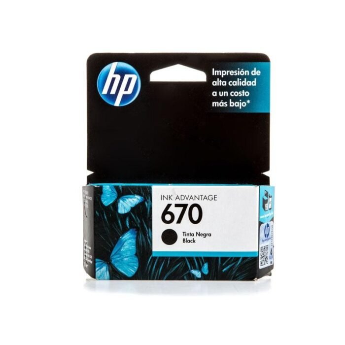 Tinta Hp CZ113AL (670) Negro 250Pag.