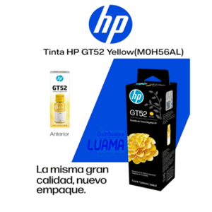 Botella De Tinta HP GT52 Yellow (M0H56AL) 70ml.