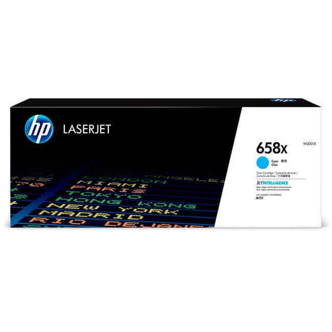 Tóner Hp 658X (W2001X) Cyan 28,000 Pag Color LaserJet Enterprise M751 Tóner Hp 658X (W2001X) Cyan 28,000 Pag Color LaserJet Enterprise M751
