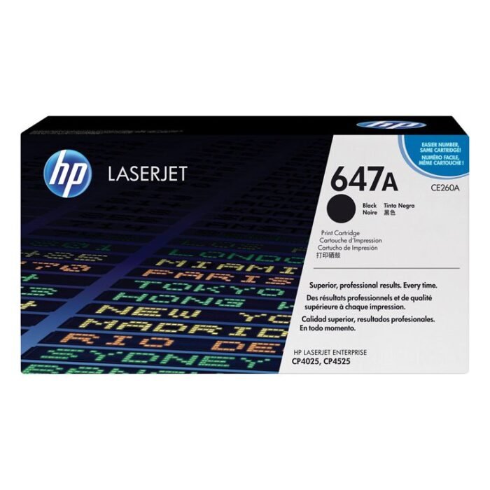 Toner Hp 647A (CE260A) Negro 8,500 Pag LaserJet Color CM4540 MFP Toner Hp 647A (CE260A) Negro 8,500 Pag LaserJet Color CM4540 MFP
