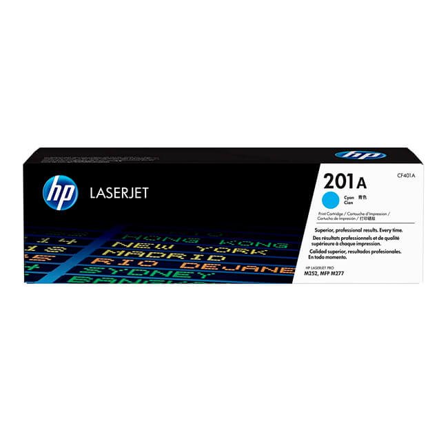 Toner Hp 201A (CF401A) Cyan 1,400 Pag Laserjet M252DW Toner Hp 201A (CF401A) Cyan 1,400 Pag Laserjet M252DW
