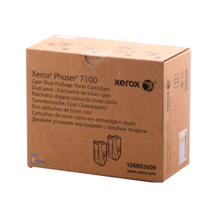 Toner Xerox 106R02609 Cyan Dual Pack 9,000 páginas Toner Xerox 106R02609 Cyan Dual Pack 9,000 páginas