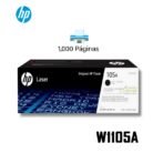 Tóner Hp 105A (W1105A) Negro 1000 Pag Laser 107w 135a 137fnw