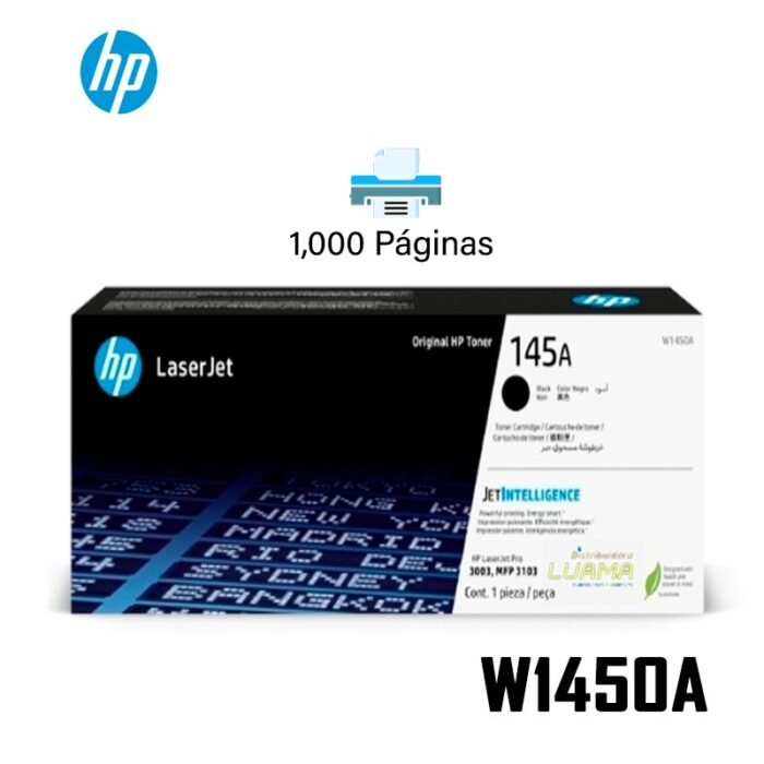 Toner HP W1450A (145A) Negro 1700 pag LaserJet Pro 3003 MFP 3103