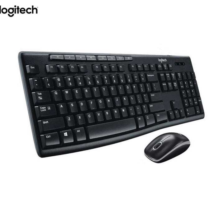 Teclado Logitech + Mouse MK270 Wireless USB Black (920-004432)