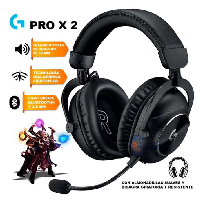 AUDIFONO CON MICROF. LOGITECH G PRO X 2 BT 3.5 MM BLACK AUDIFONO CON MICROF. LOGITECH G PRO X 2 BT 3.5 MM BLACK